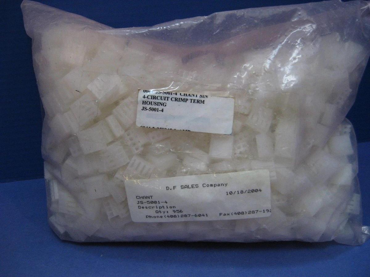 4 Position Crimp Term Housing JS-5001-4, Lot of 900+