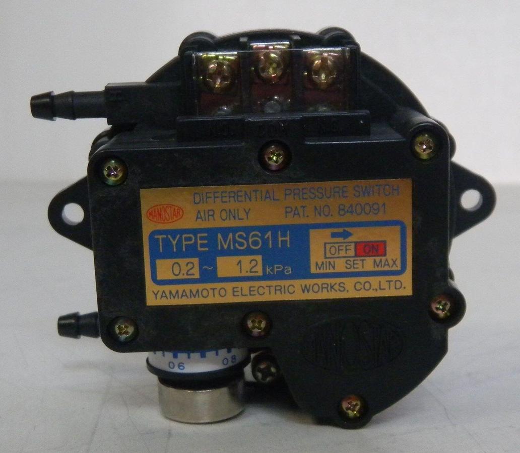 Used Yamamoto MS61H .02 - 1.2 kPa, Differential Pressure Switch - Lot of 2