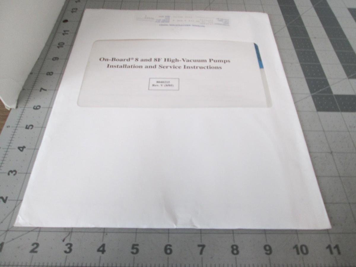 Used CTI-Cryogenics, On-Board 8 and 8F, Installation and Service Instructions, Used