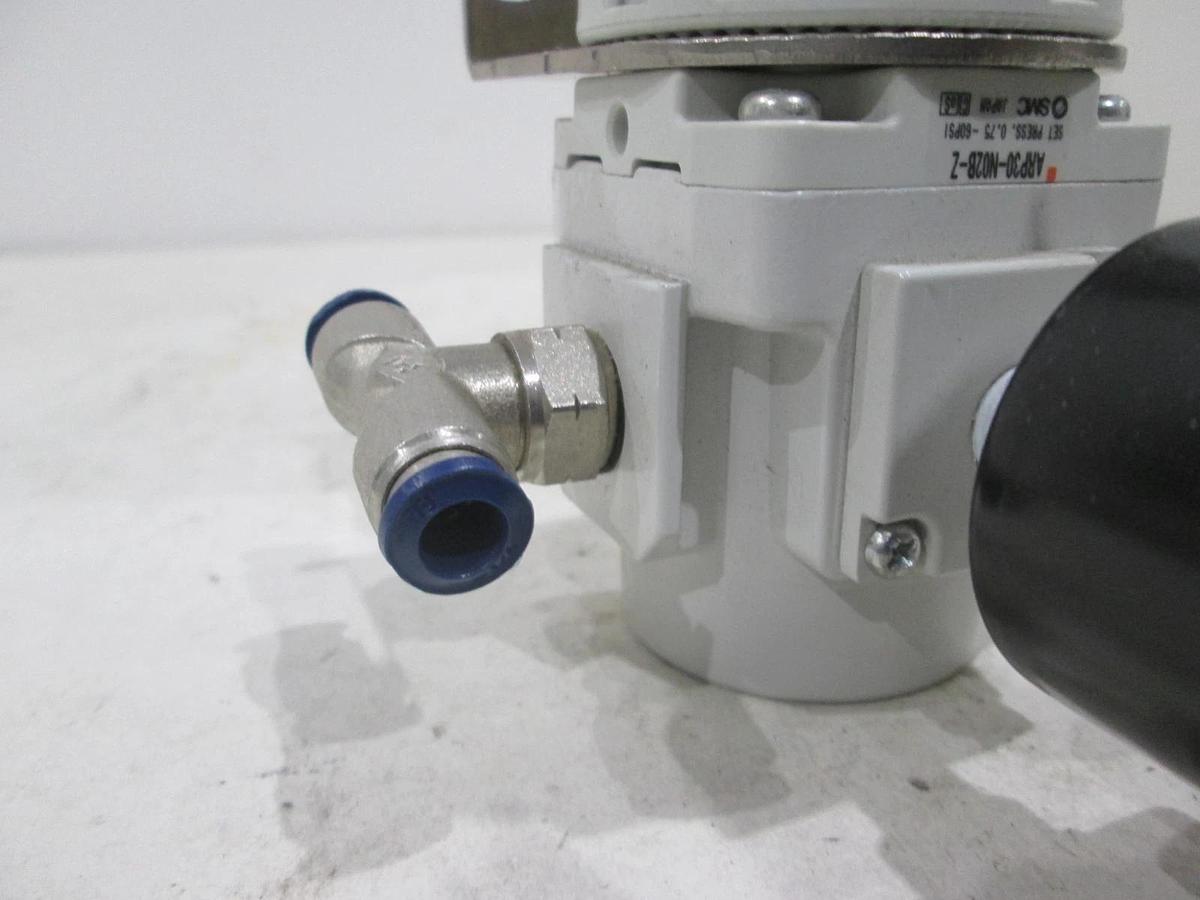 Used SMC, ARP30-N02B-Z, Regulator Assy w/ 0-.2MPa Gauge and Bracket, Used