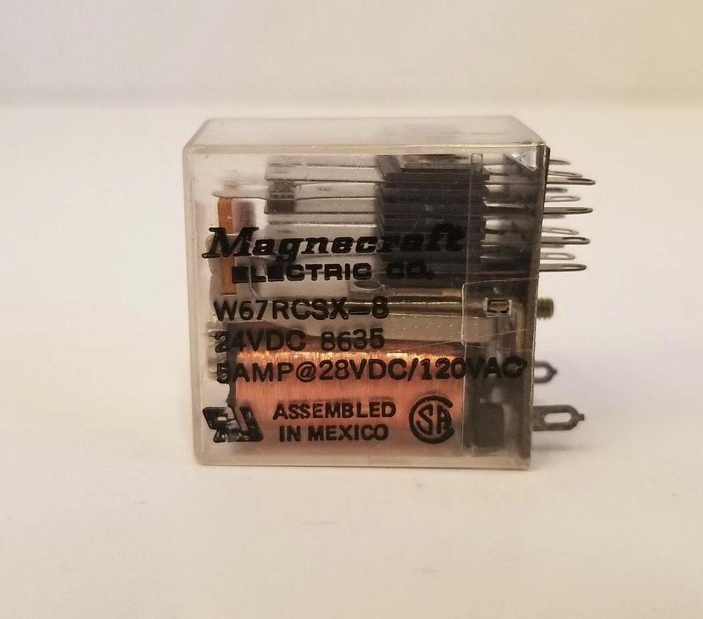 Used Magnecraft W67RCSX-8 Relays, Lot of 2, Used