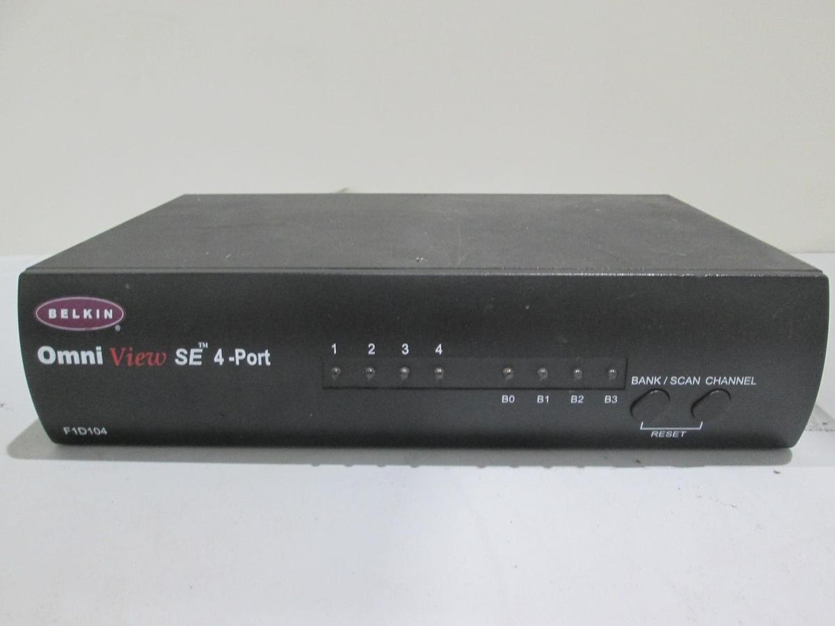 Used Belkin, F1D104, Omni View, SE 4-Port, Used