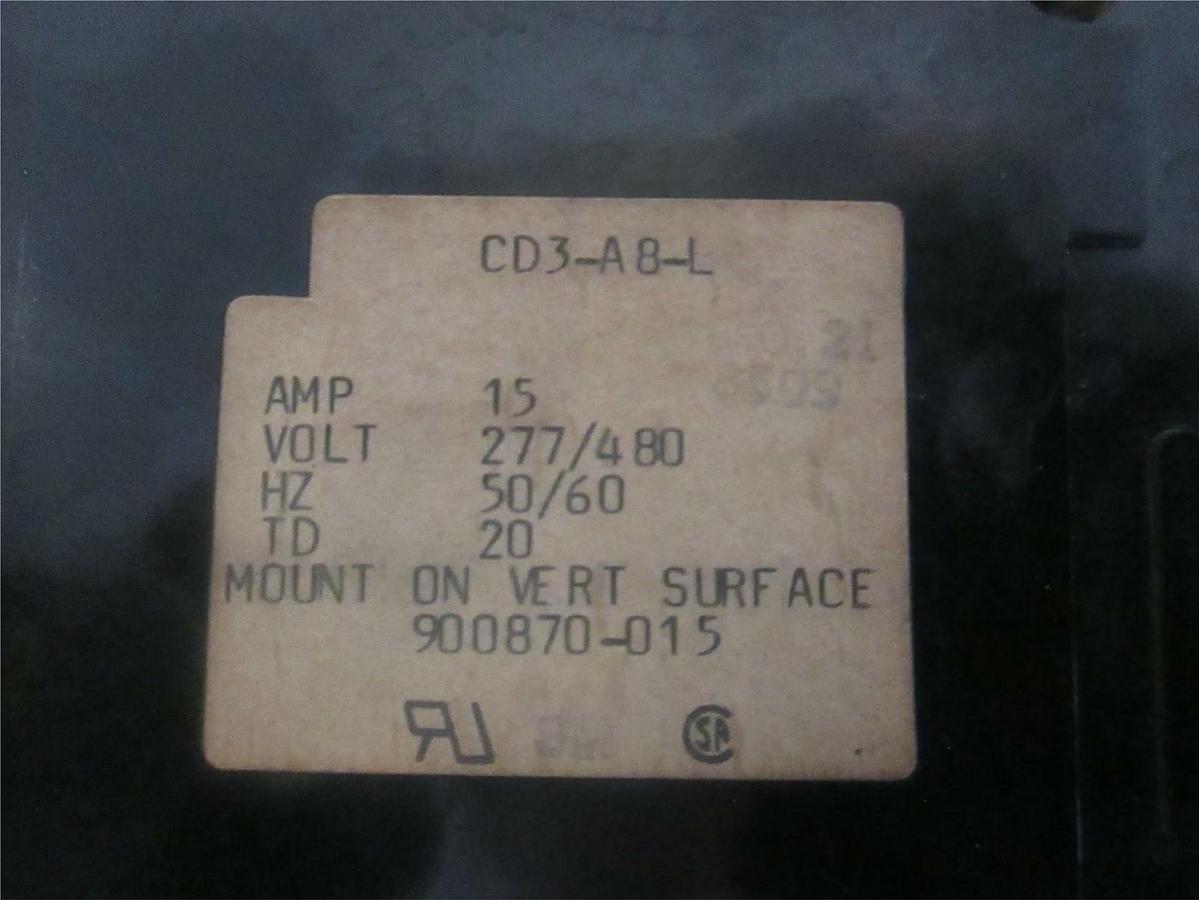 Used Heinemann, 3 Pole Circuit Breaker 15A, CD3-A8-L, Used