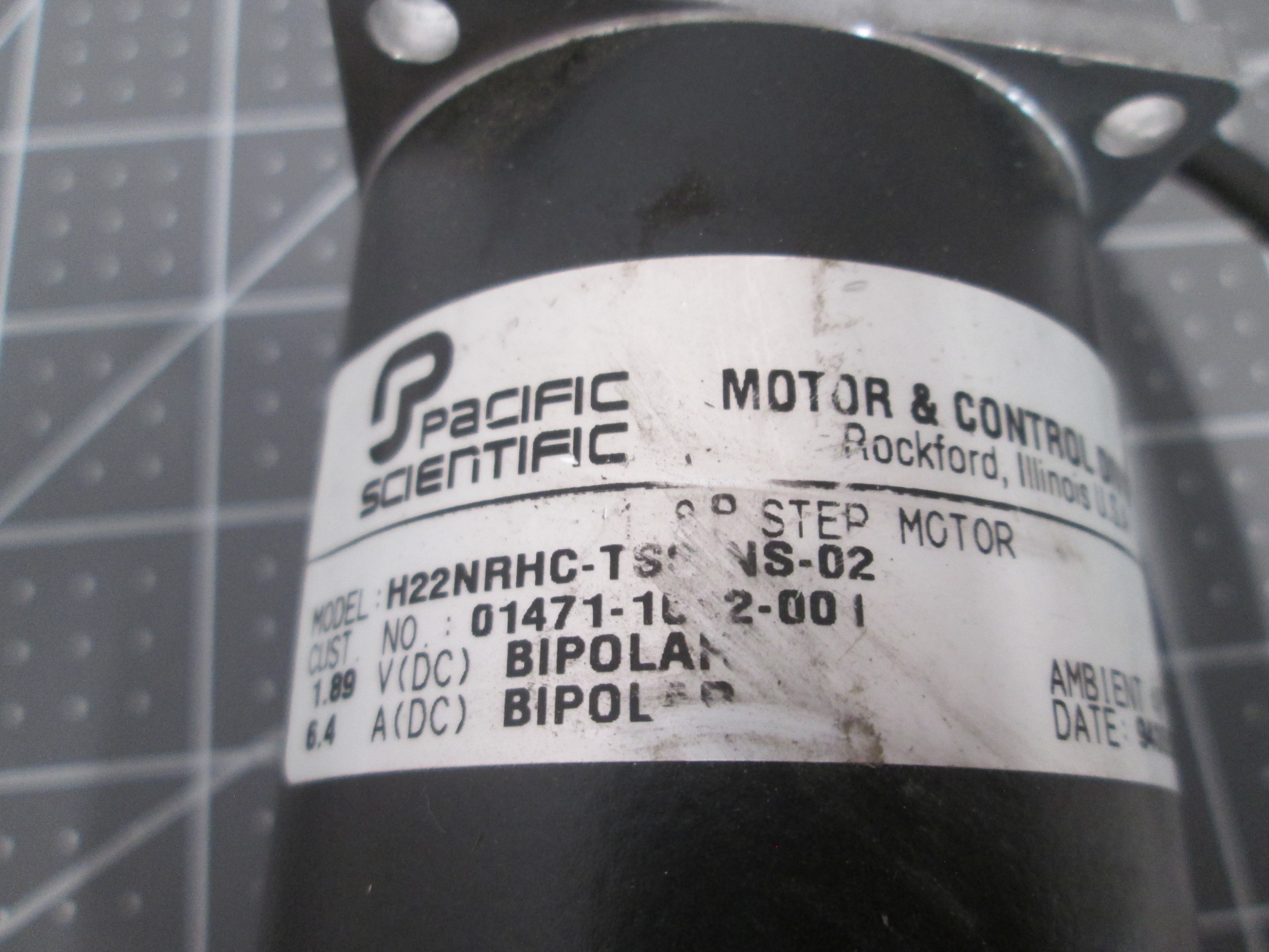 Used Pacific Scientific H22NRHC-TS-NS-02 Bipolar Stepper Motor 1.89V 6.4A