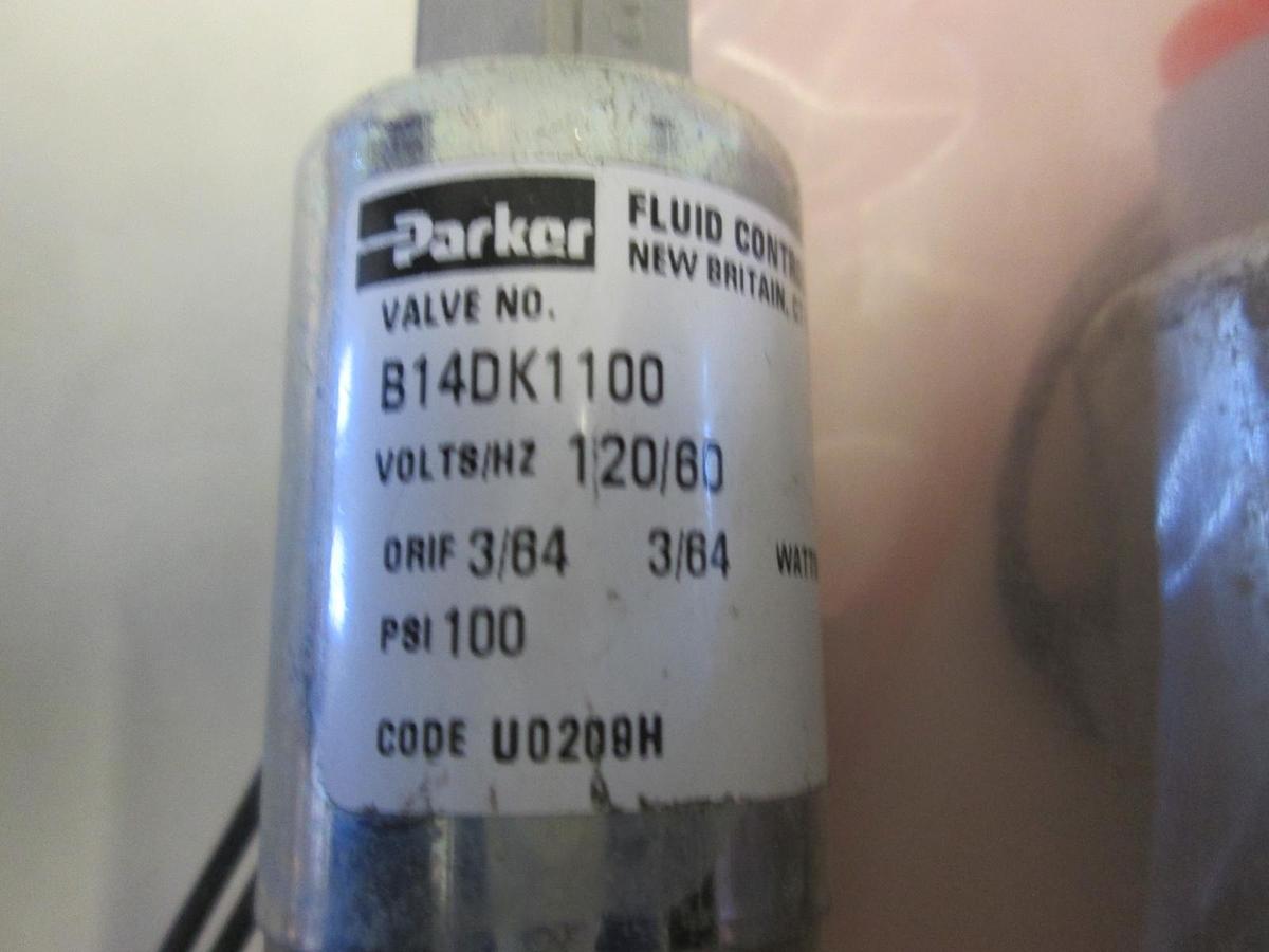 Parker, Solenoid Valve, B14DK1100, 3/64 Orifice, 100 PSI, 120V, New, Lot of 2