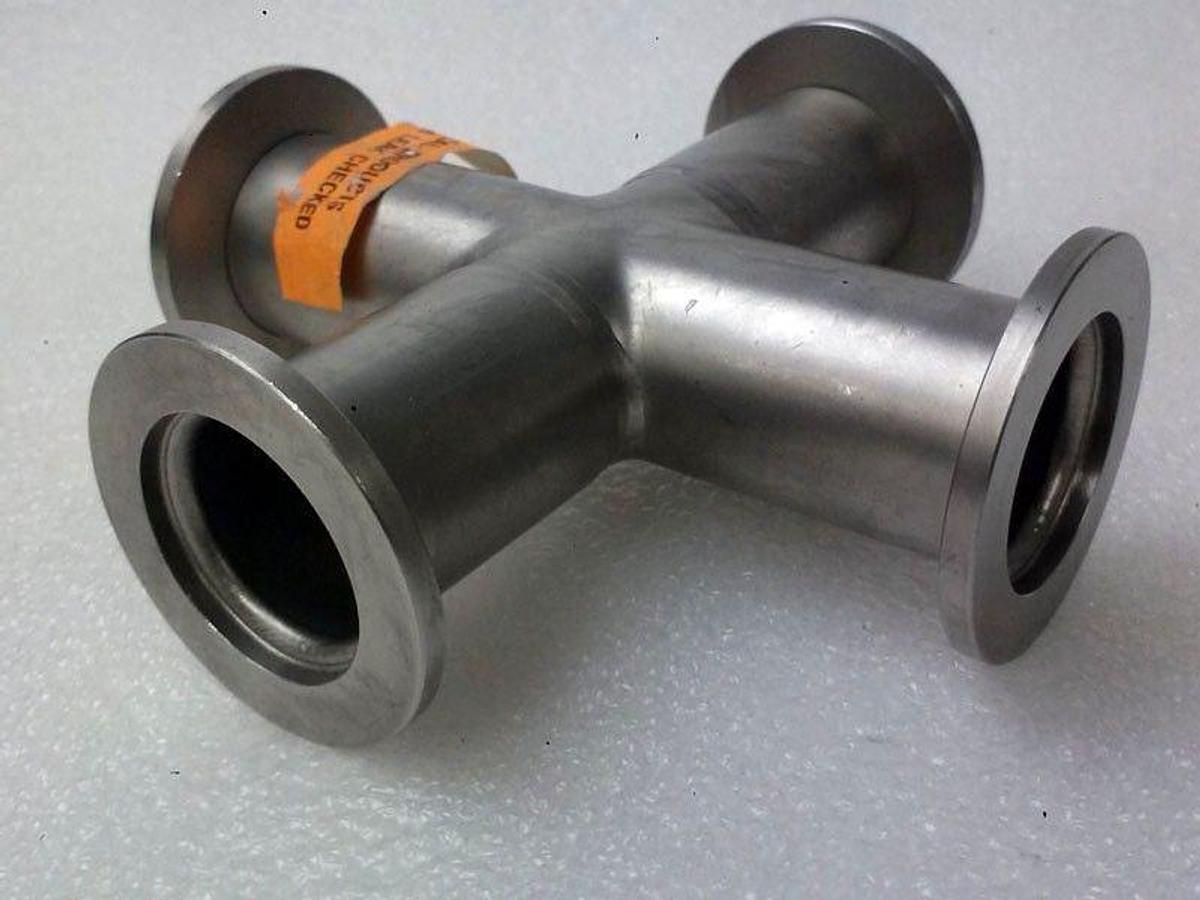 Used Nor-cal Vacuum Fitting 4 Way Cross NW25, New
