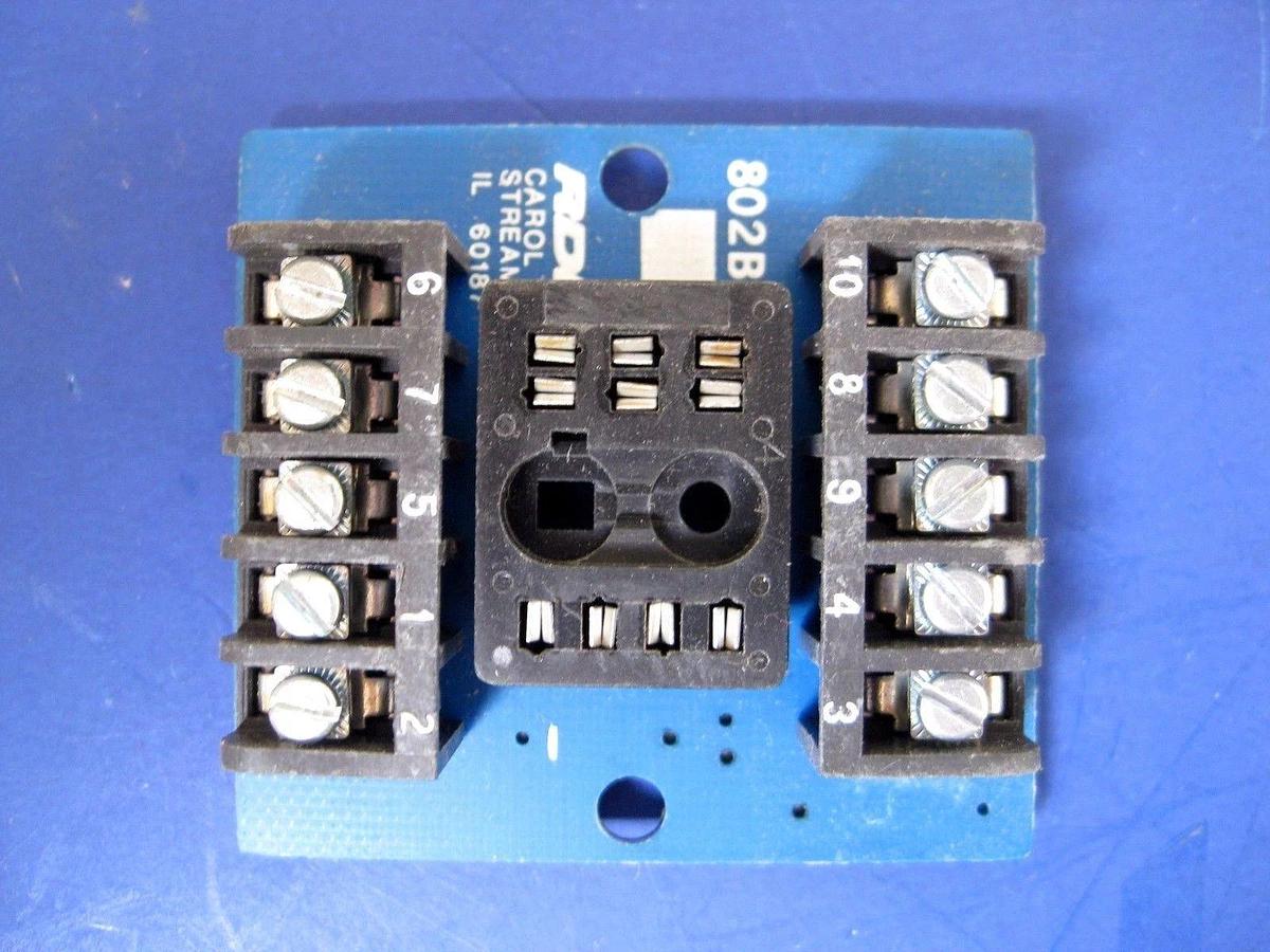 Used Augat RDI 802BS 10 Position Socket Relay - Lot of 5 Used