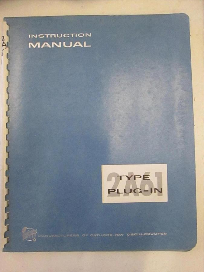 Used Tectronix Type 2A61 Plug-In Instruction Manual, Used