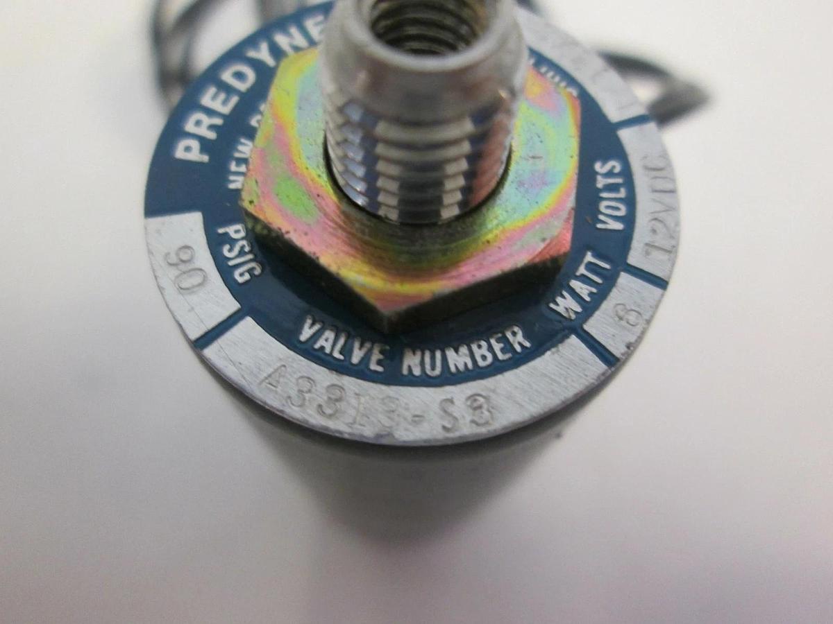 Predyne A3313-S3 Solenoid 2-Way Valve, New