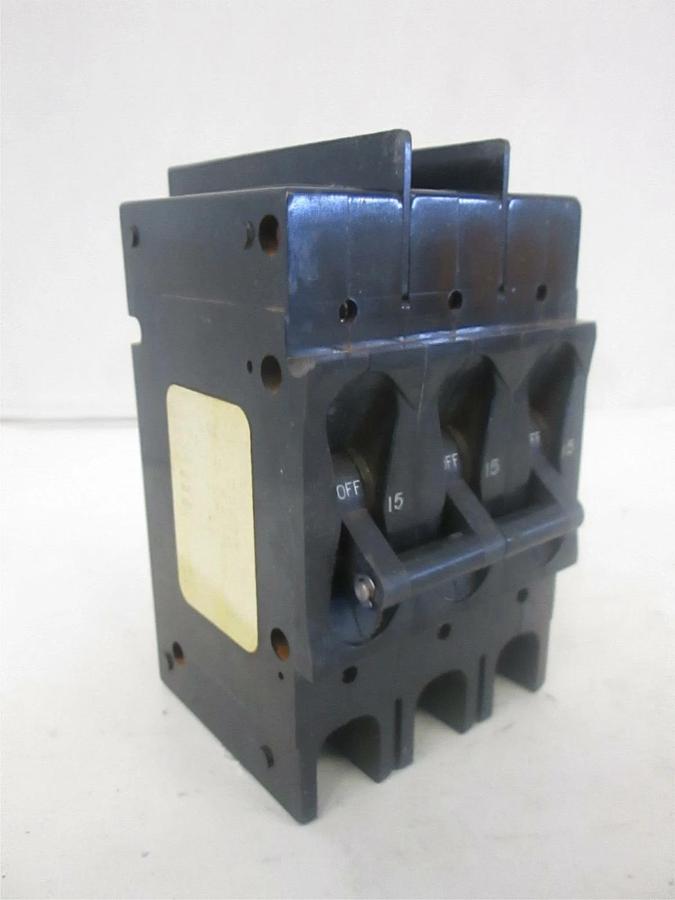 Used Heinemann, 3 Pole Circuit Breaker 15A, Used