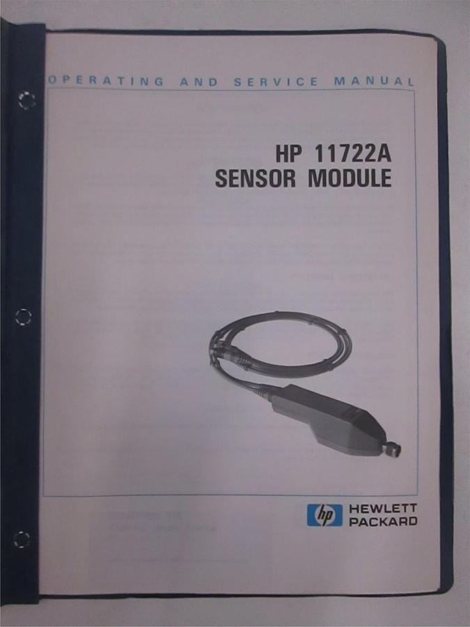 Used HP Model 11722A Sensor Module Operating and Service Manual, Used