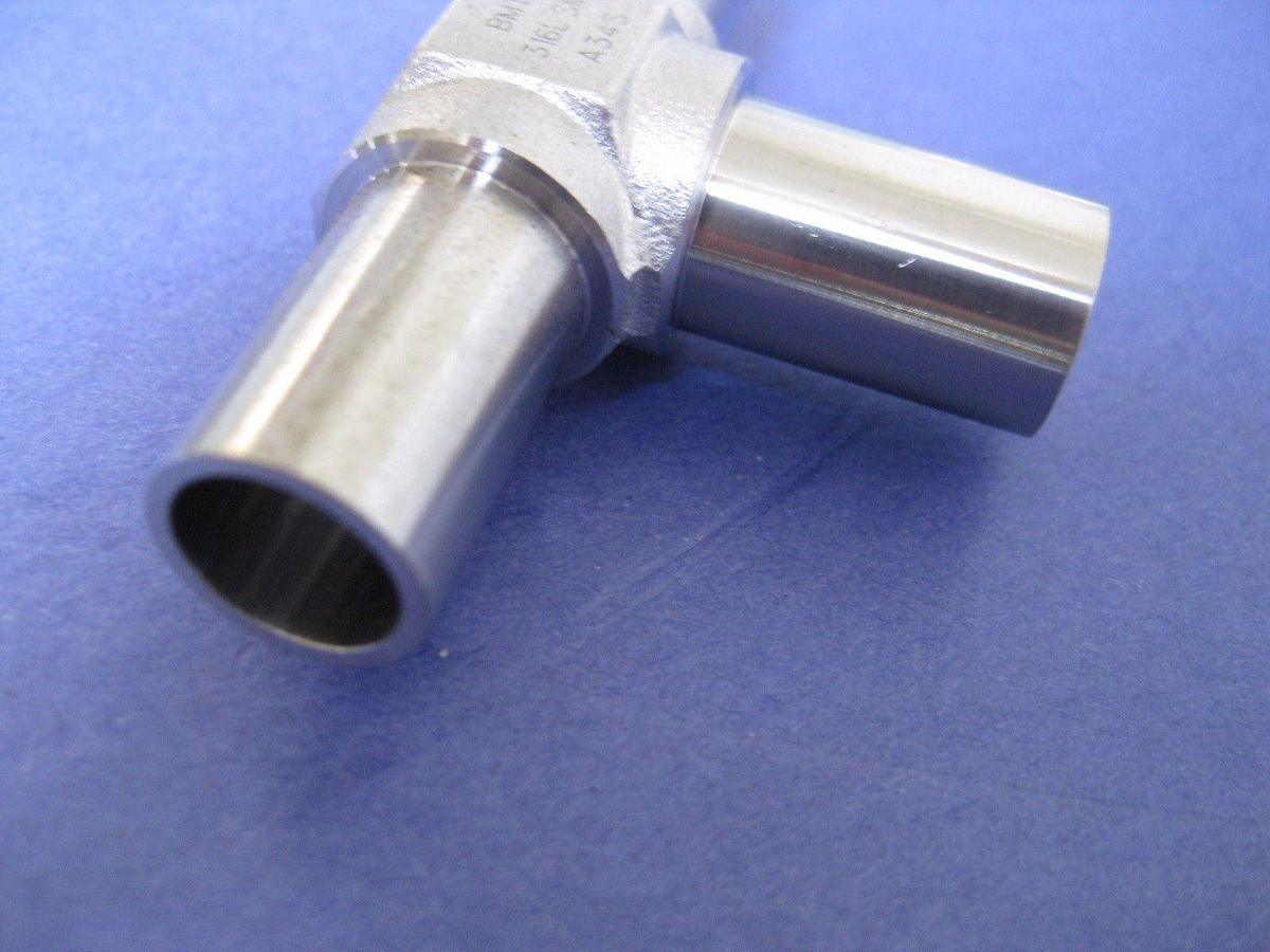 Stainless Steel 1/2" Tube Butt Weld Tee Union Tee, BMT, Lot of 4, New