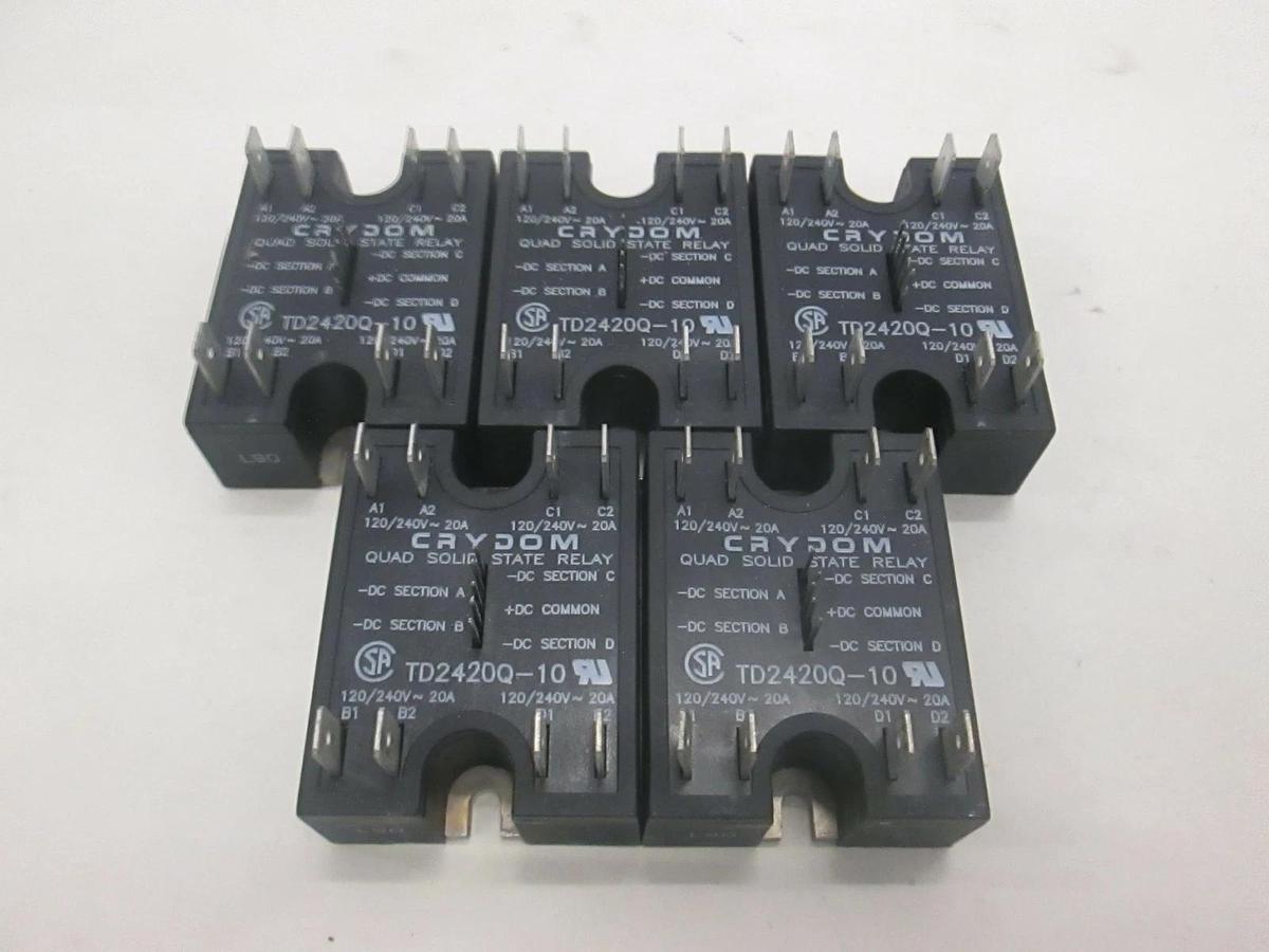 Used Crydom, Quad Solid State Relay, TD2420Q, Used, Lot of 5