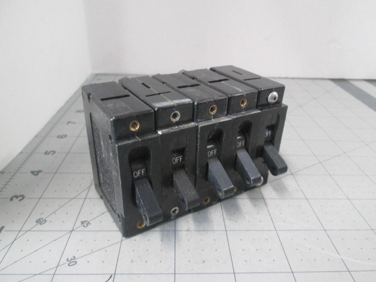 Used Airpax, Circuit Breaker, Single Pole, APL1-1-62-153, Used, Lot of 5