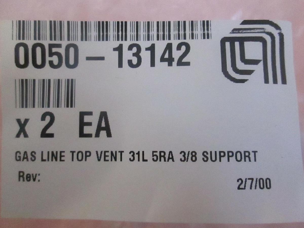 AMAT, 0050-13142, Gas Line Top Vent 31L 5RA 3/8 Support, New, Lot of 2