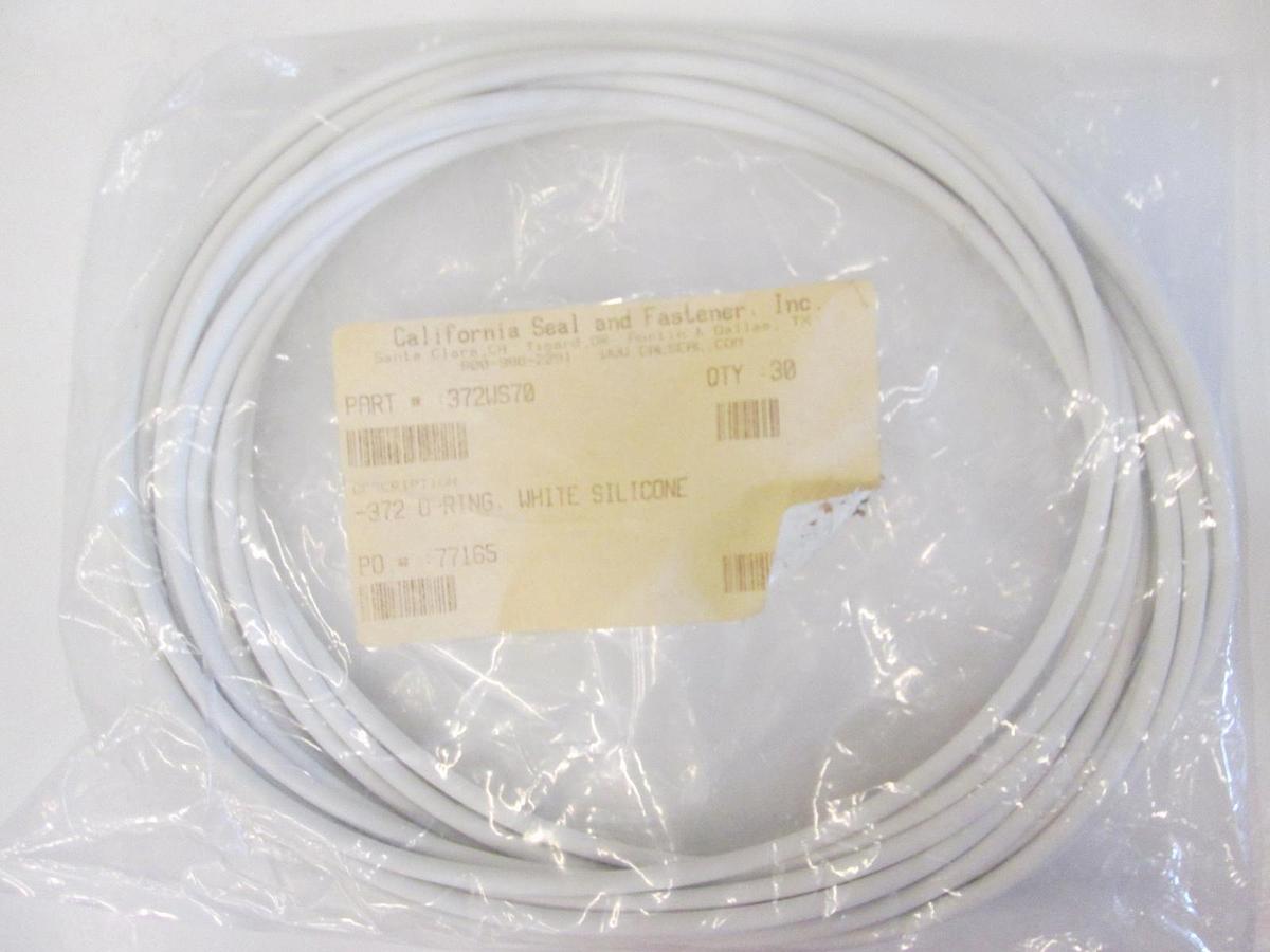 Used California Seal, 372WS70, White Silicone -372, O-Ring Lot of 30