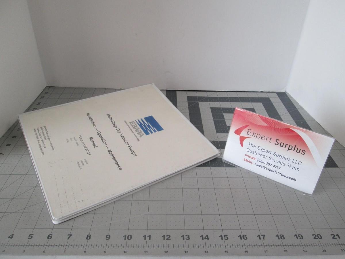 Used Ebara, Multi Stage Vacuum Pump Installation, Operation Maintenance Manual, 80x25