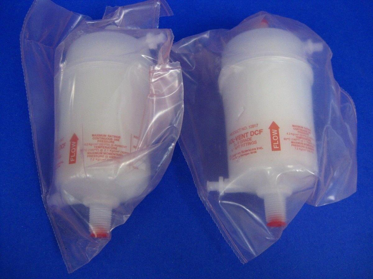 Gelman Sciences 12817 SOL-VENT DCF Filter Capsule, New Lot of 2