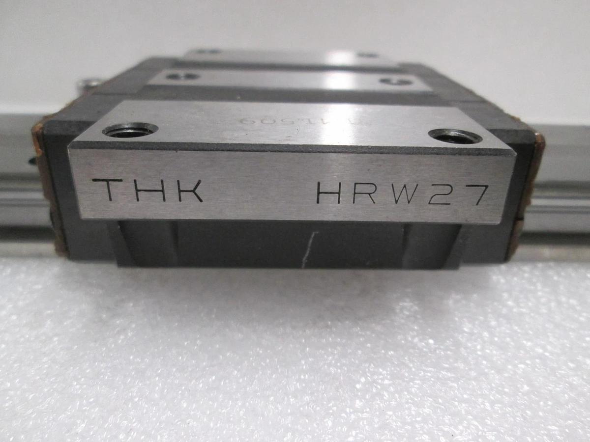 Used THK, HRW27, Linear Bearing Guide Block w/ Guide Rail, Used