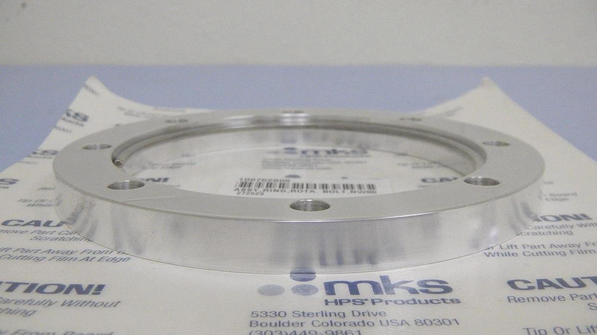 Used MKS HPS 100762808 Rotatable Bolt Ring, NW80, 8 Bolt, Almuminum NIP - LOT of 2