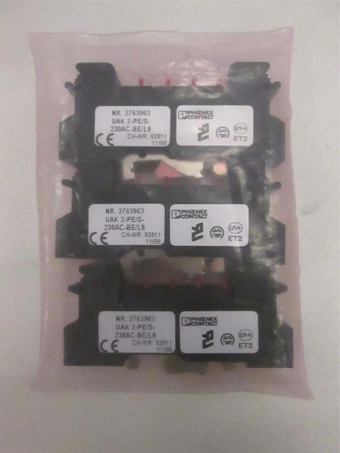 Phoenix Contact, Surge Protector, UAK 2-PE/S-230AC-BE/L6, New, Lot of 3