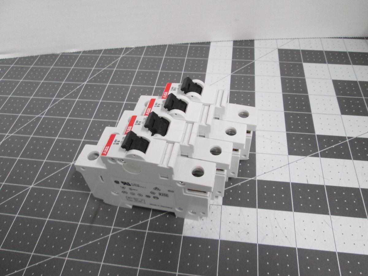 Used Lot of 4 ABB S261 B6 Miniature Circuit Breaker Single Pole 6A 277/480V MCB