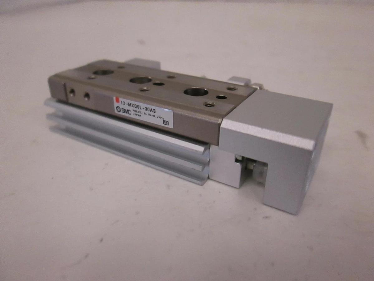 Used SMC, 13-MXQ6L-30AS, Air Cylinder Linear Slide Actuator Table, Used