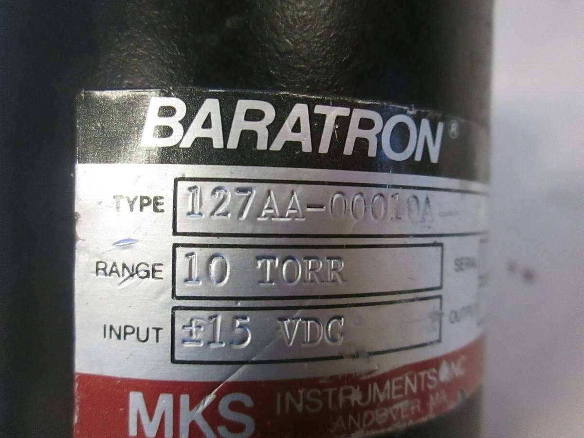 Used MKS Baratron 127AA-00010A, 10 TORR Type 127 Pressure Transducer, Used