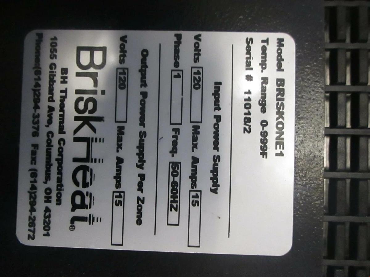 Used BriskHeat, Temperature Controller Range 0-999F, Model Briskone1, Used
