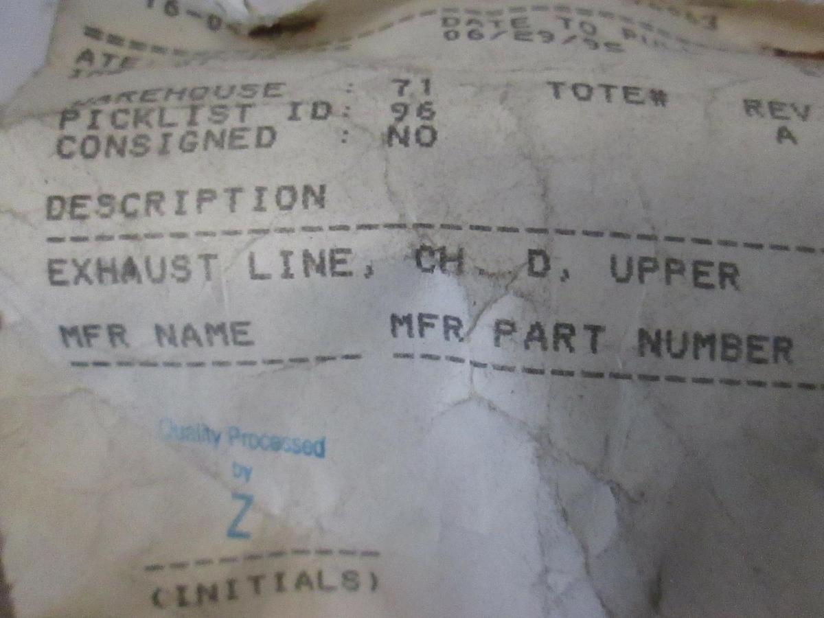 Used AMAT, 0050-76063, Exhaust Line, CH D, Upper, New