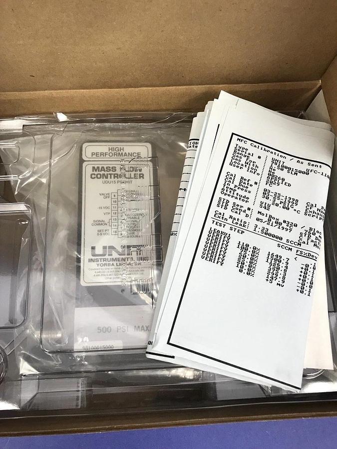 Used Unit UFC-1100A Mass Flow Controller, He, 1.5 SLM, 15 Pin D-Connector Refurbished