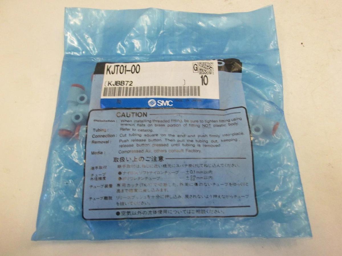 SMC, One Touch Miniature Union Tee, KJT01-00, New, Lot of 10