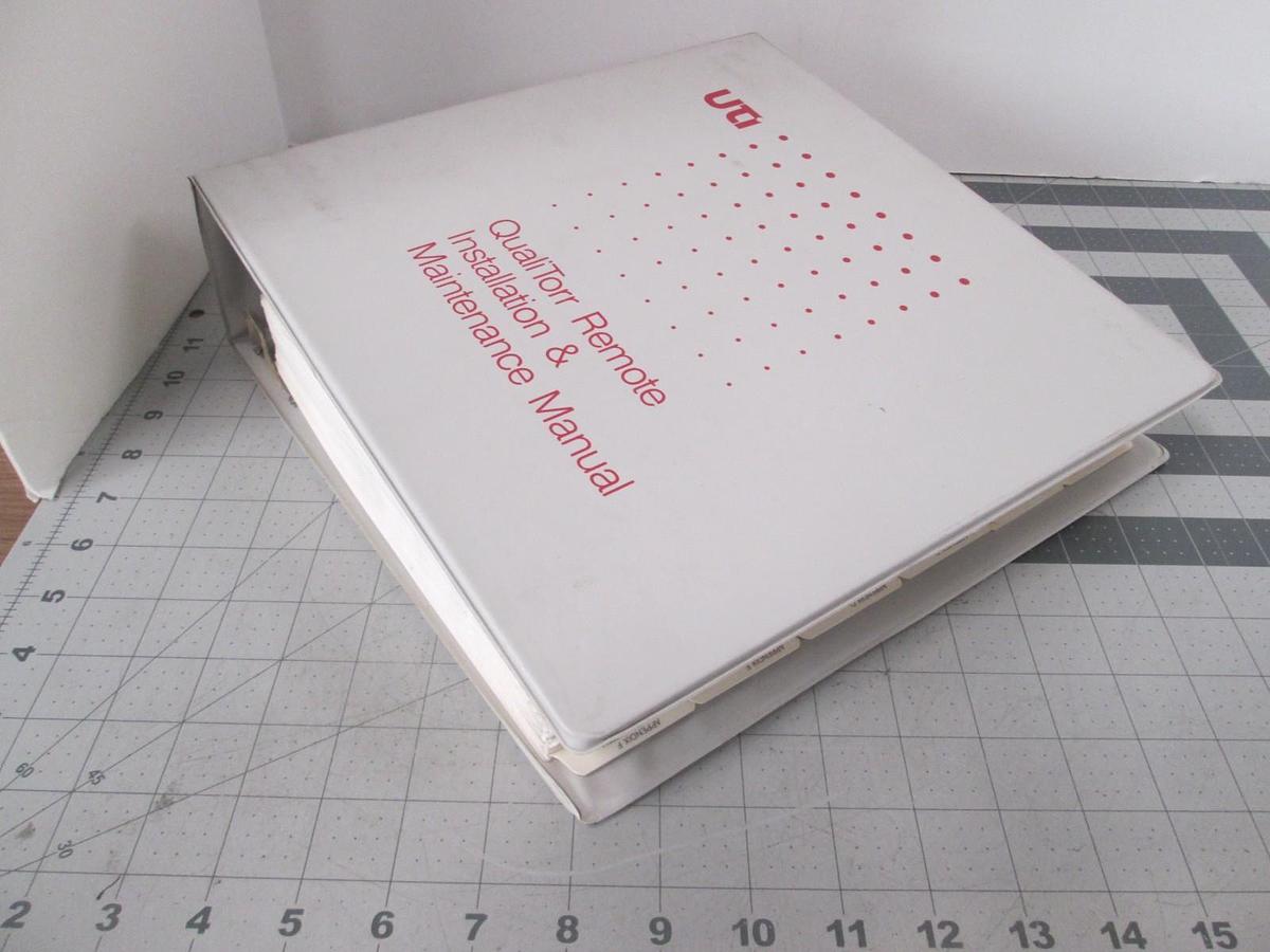 Used UTI, QualiTorr Remote, Installation and Maintenance Manual, Used