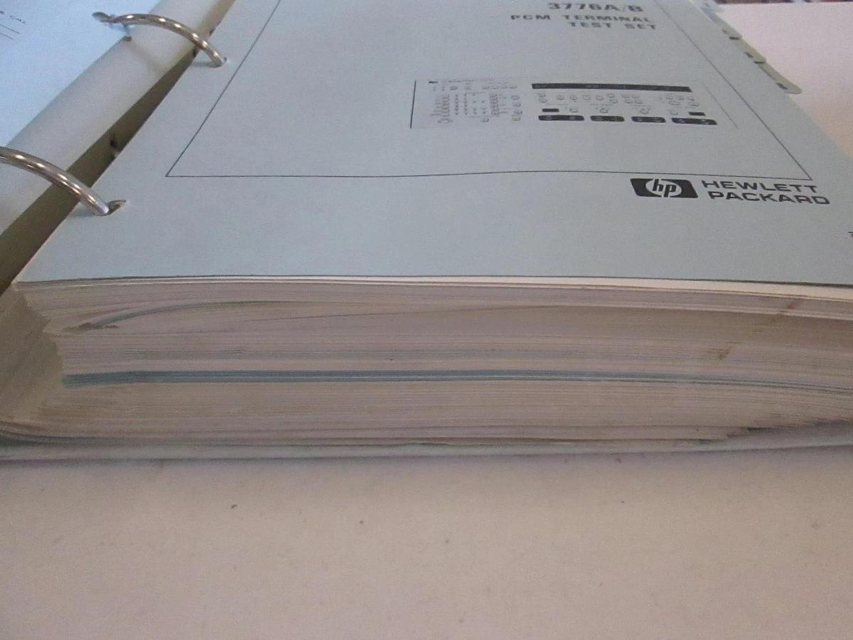 Used HP 3776A/B PCM Terminal Test Set Service Manual, Used