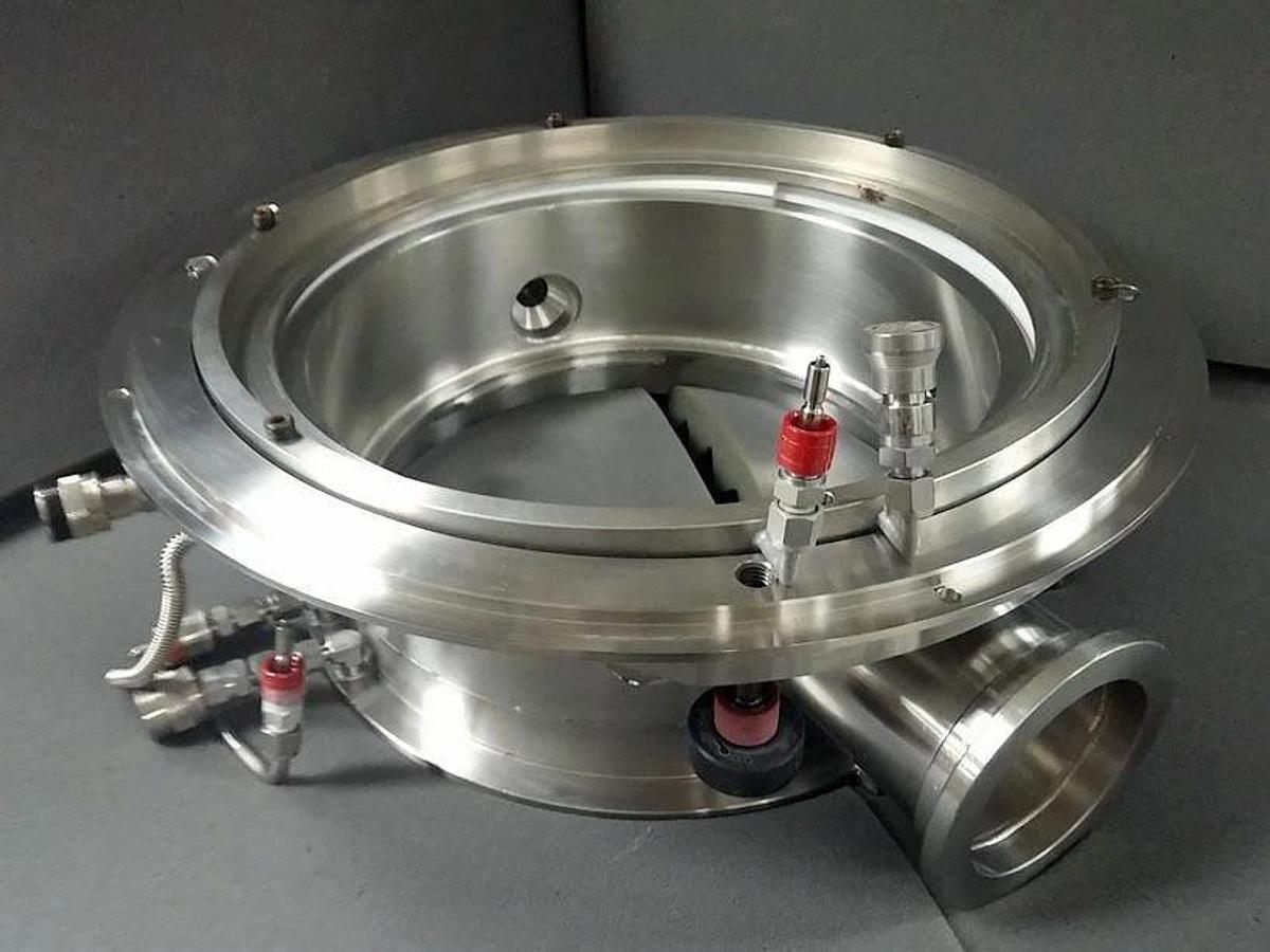 Used TEL Tokyo Electron Process Chamber Manifold Flange Plenum, Used