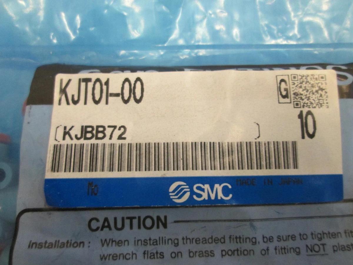 SMC, One Touch Miniature Union Tee, KJT01-00, New, Lot of 10