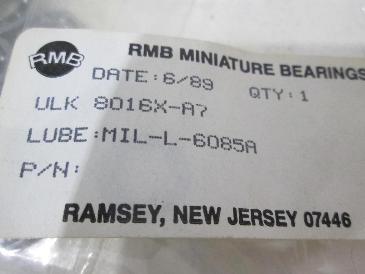 RMB Miniature Bearings, ULK 8016X-A7, Ball Bearings, New, Lot of 21