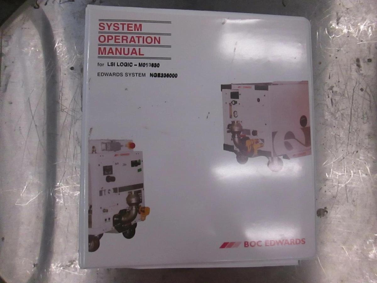 Used Edwards,, Vacuum Pump System Installation and Operation Manual, Used