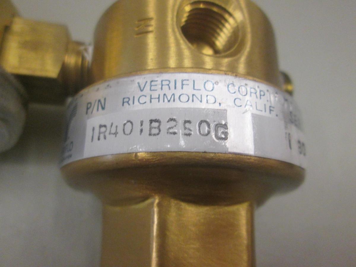 Used Veriflo, IR401B250G, General Purpose Regulator w/ 0-100PSI USG Gauge, Used