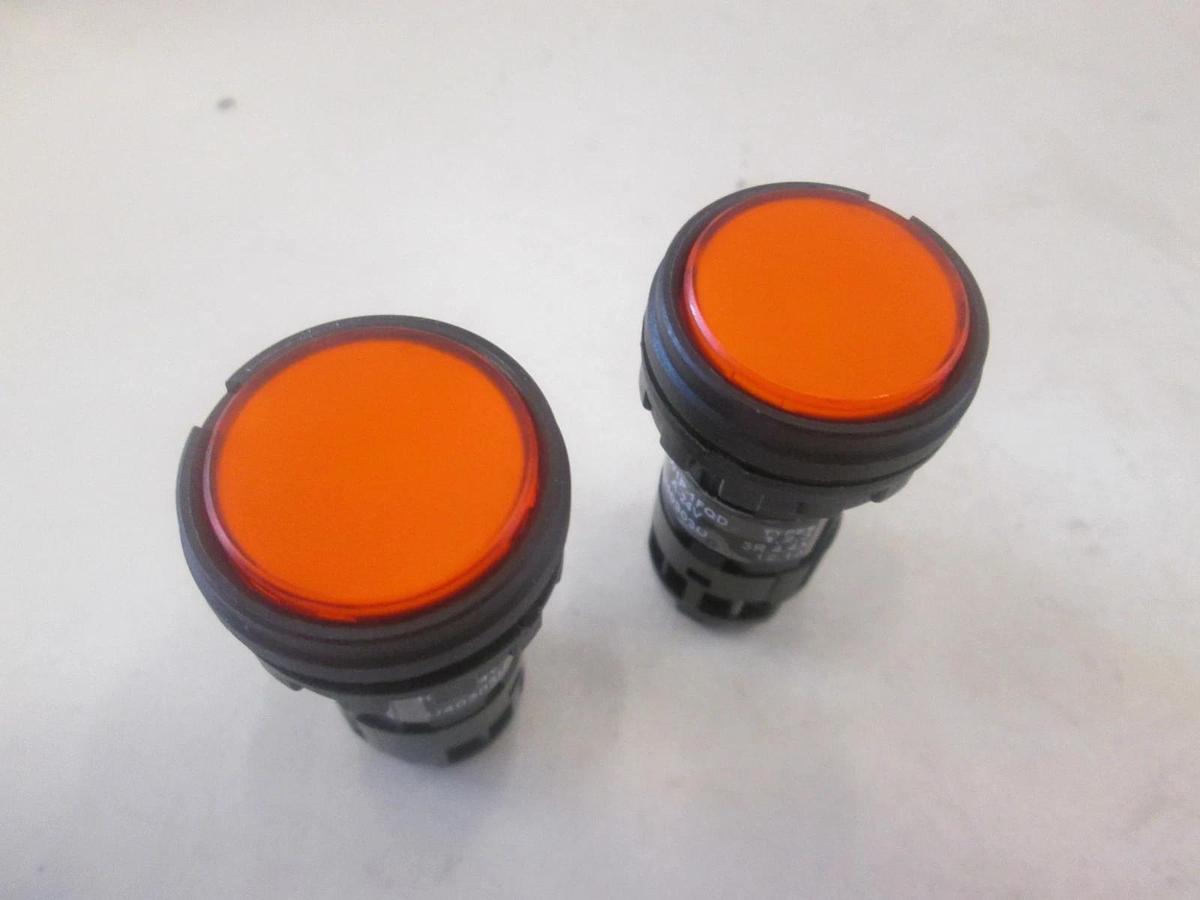 Used Idec, HW1P-1FQD, Orange Panel Mount Pilot Light, Used, Lot of 2