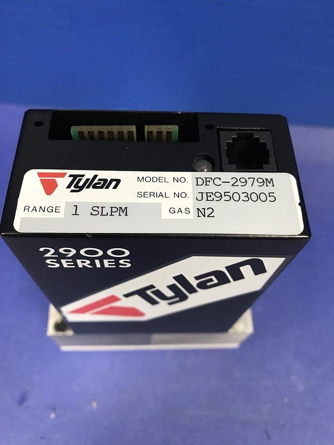 Used Tylan DFC 2979N MFC Mass Flow Controller 1 SLPM, N2, Block Mount, Used