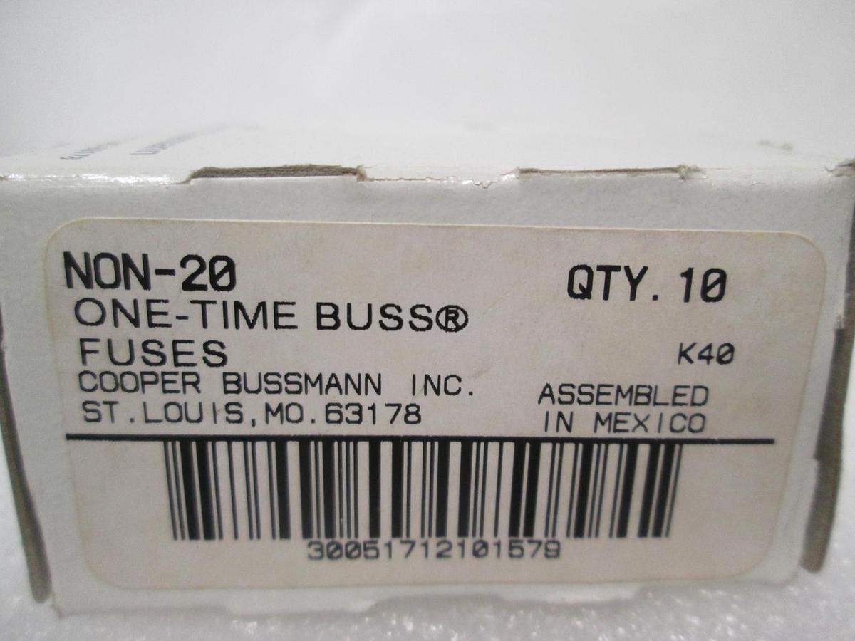 Buss, Non-20, One Time Fuse, New, Lot of 10