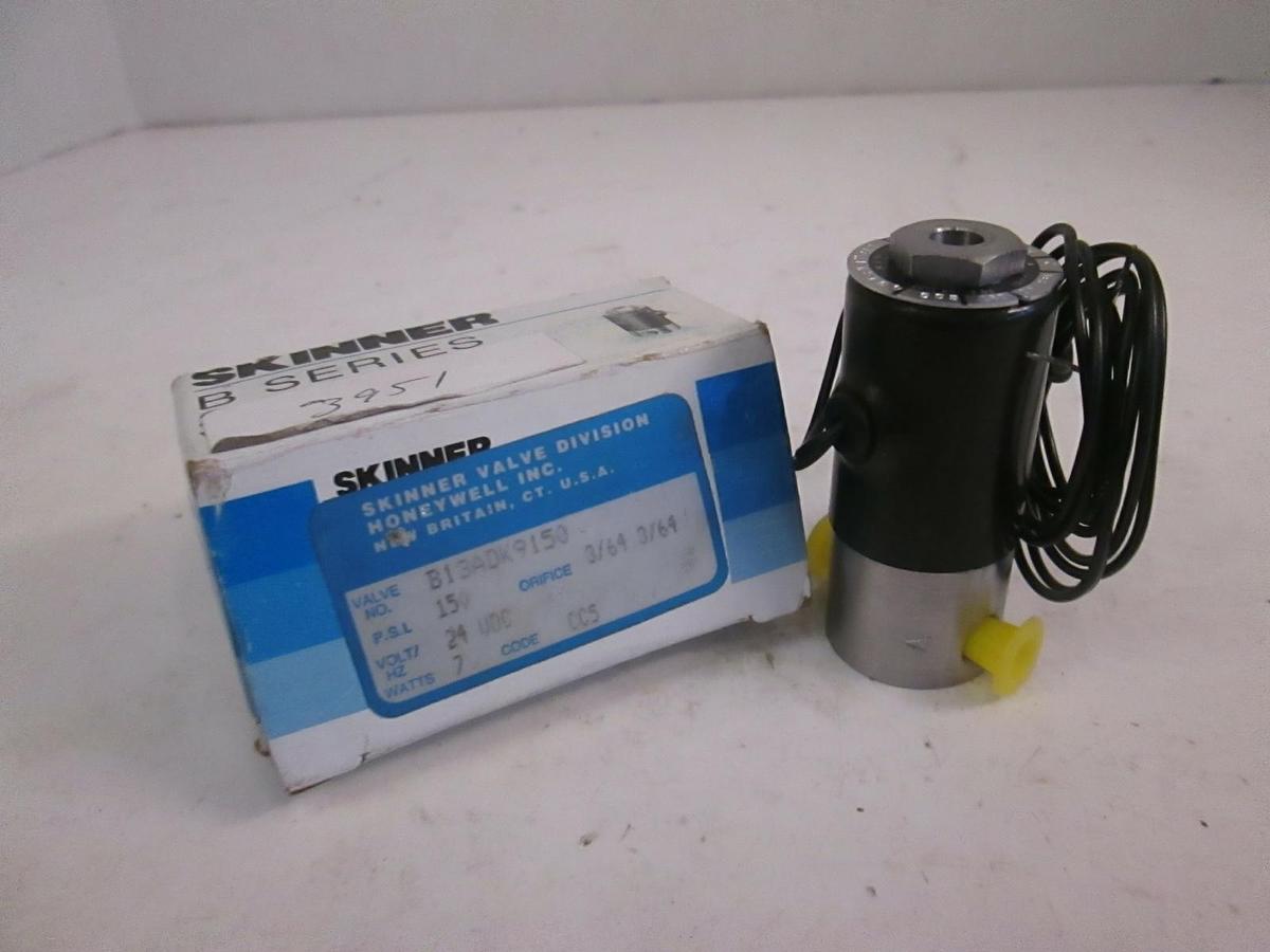 Used Parker B13ADK9150 Solenoid Valve, 24 VDC, 150 psi, Used