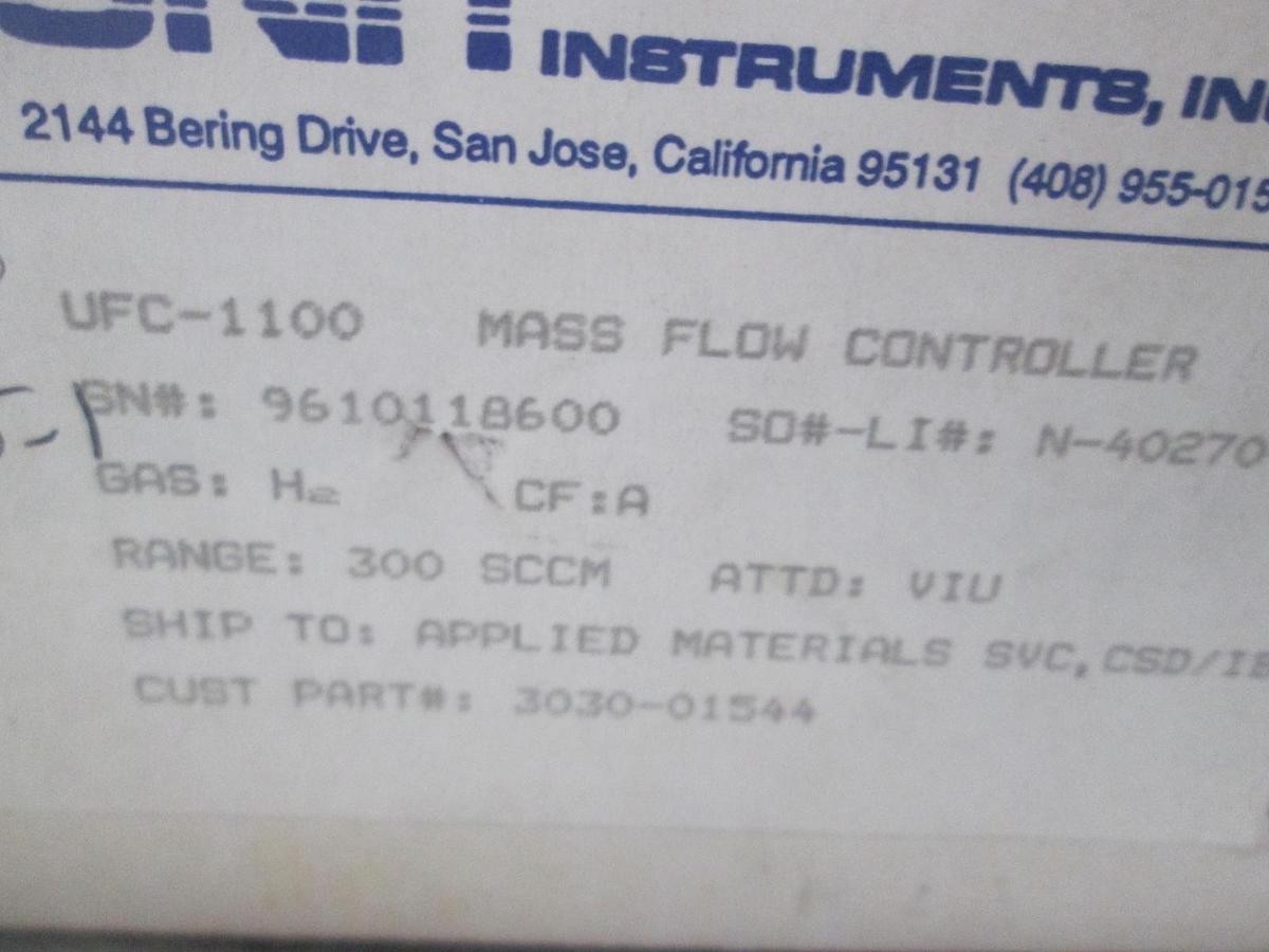 Unit, UFC-1100, Mass Flow Controller, He, 300 SCCM, New