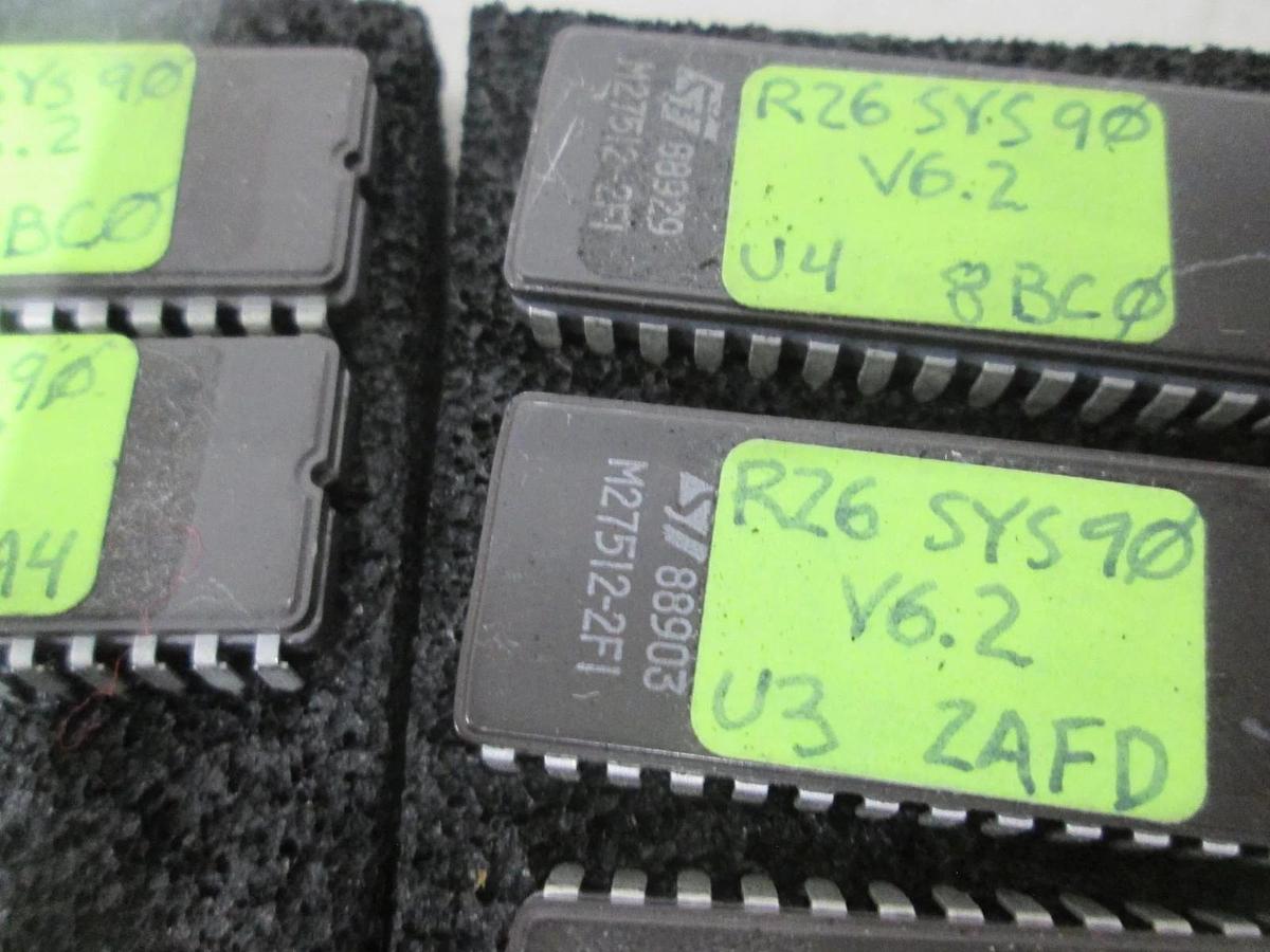 Used Texas Instruments, R26 SYS 90 V6/2, M27512, Integrated Circuit, Used, Lot of 4