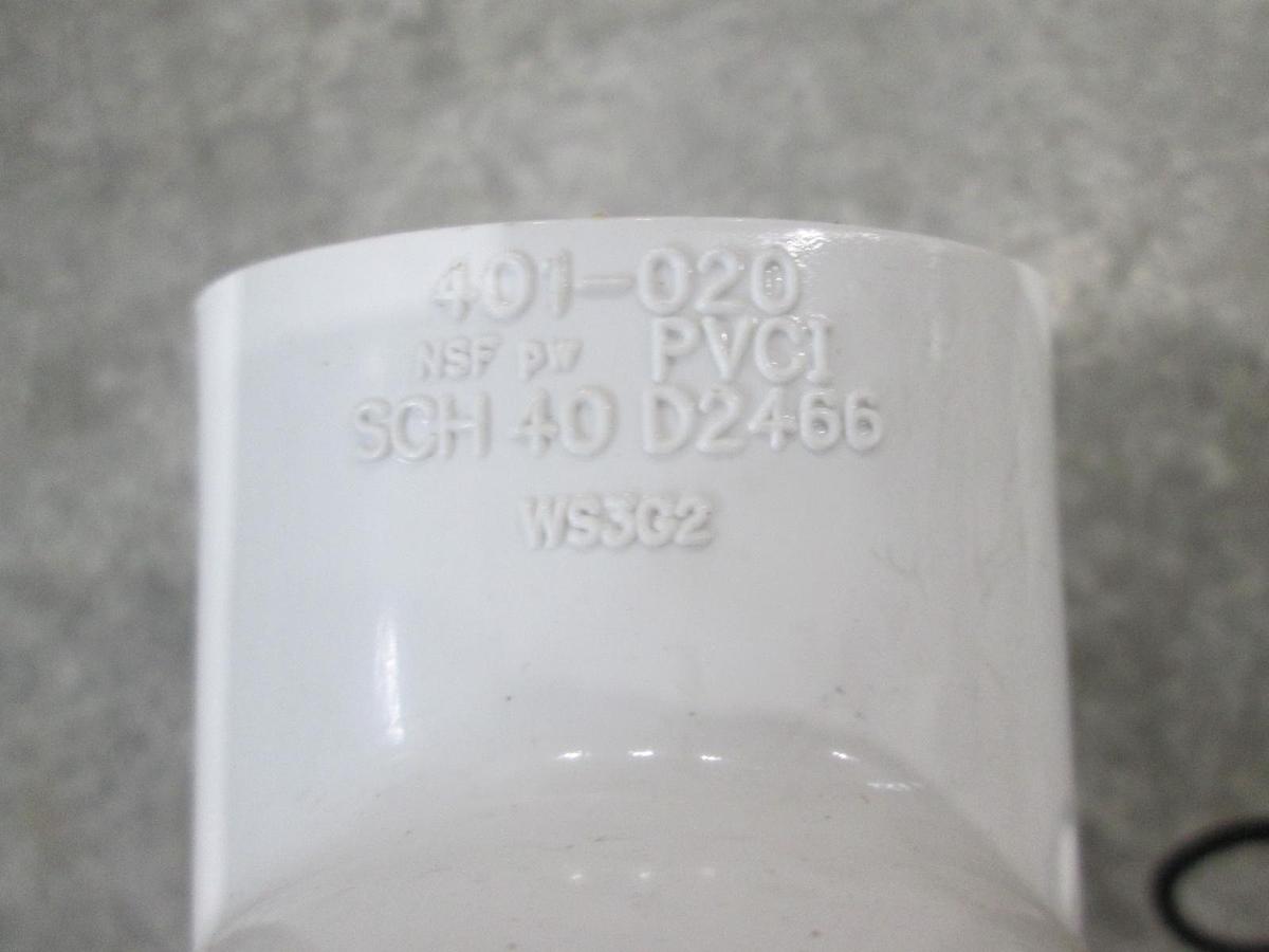 Spears, SCH 40 D2466, 401-020, 2", White Tee Fitting, New, Lot of 2