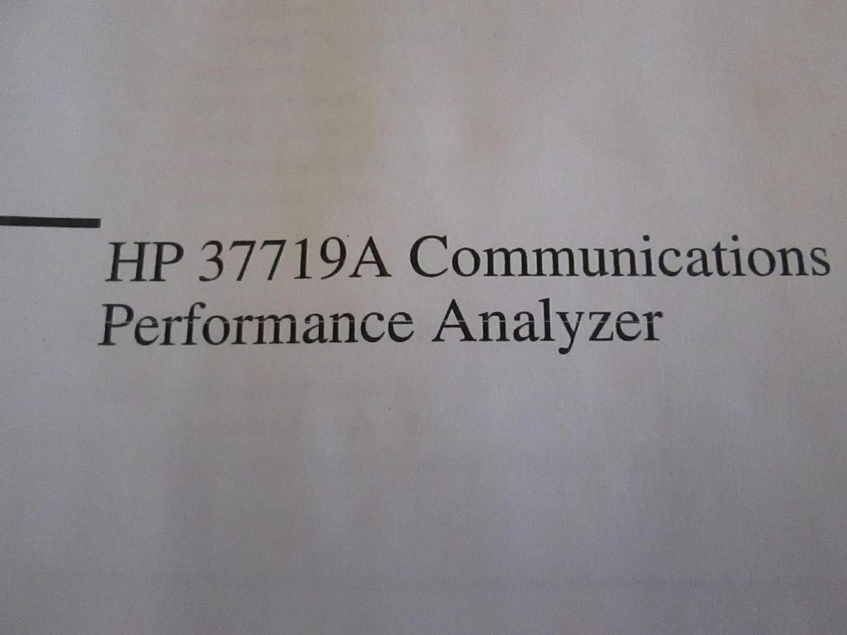 Used HP 37719A Communications Performance Analyzer Remote Control Manual, Used