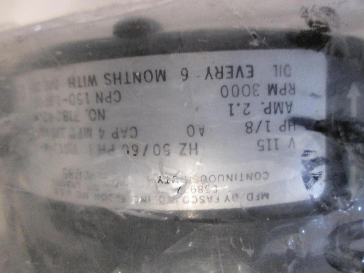 FASCO INDUSTRIES, 7182-6266, MAGNETIC PUMP 115V, 2.1 AMP, 1/8 HP, 3000RPM, New