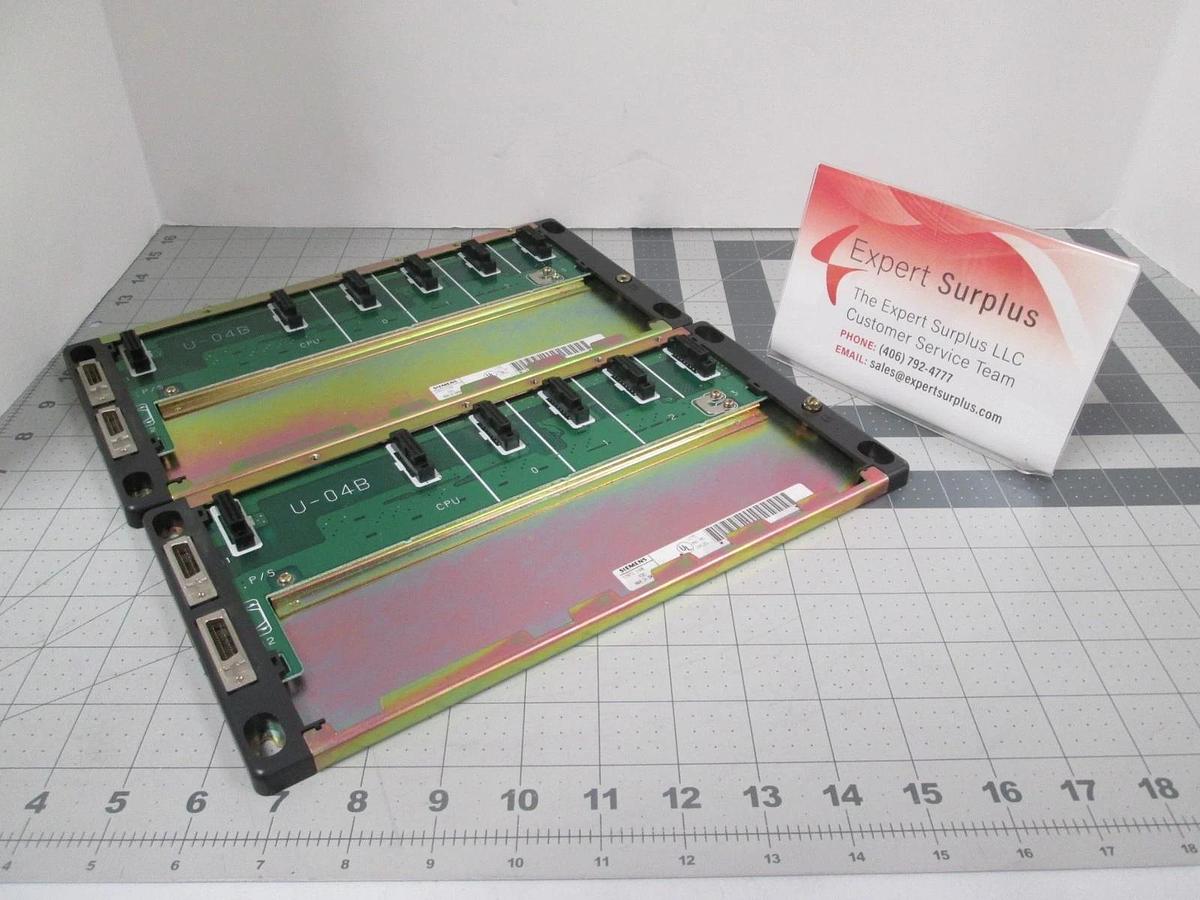 Used Siemens Simatic, U-04B 9303, Backplane 4 Slot Rack Module, Used, Lot of 2