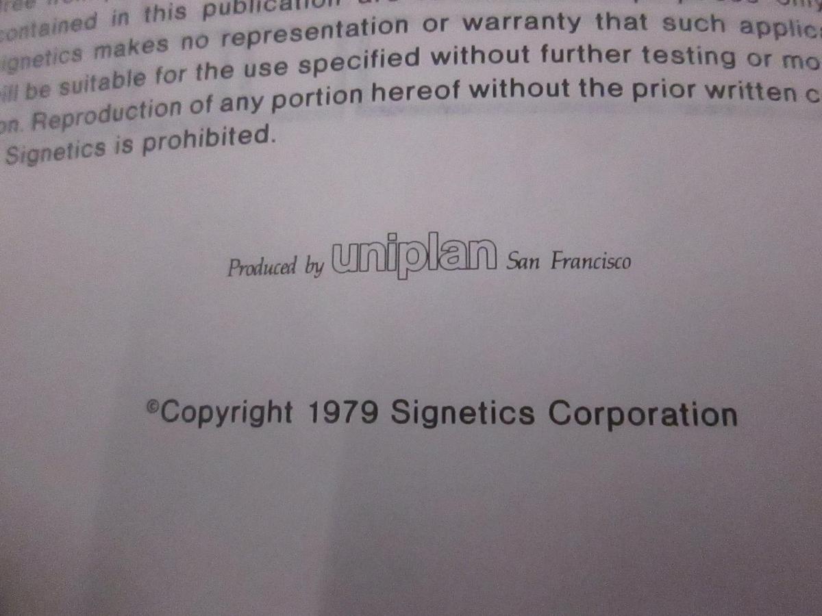 Used Signetics Applications Manual 1979, Used